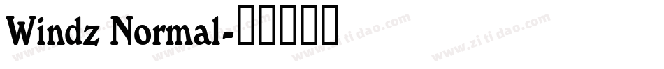 Windz Normal字体转换